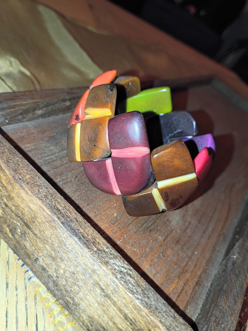 Colorblock Multicolor  Stretch Bracelet -